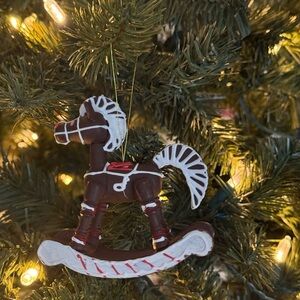 Vintage 1980’s Brown Rocking Horse Ornament
